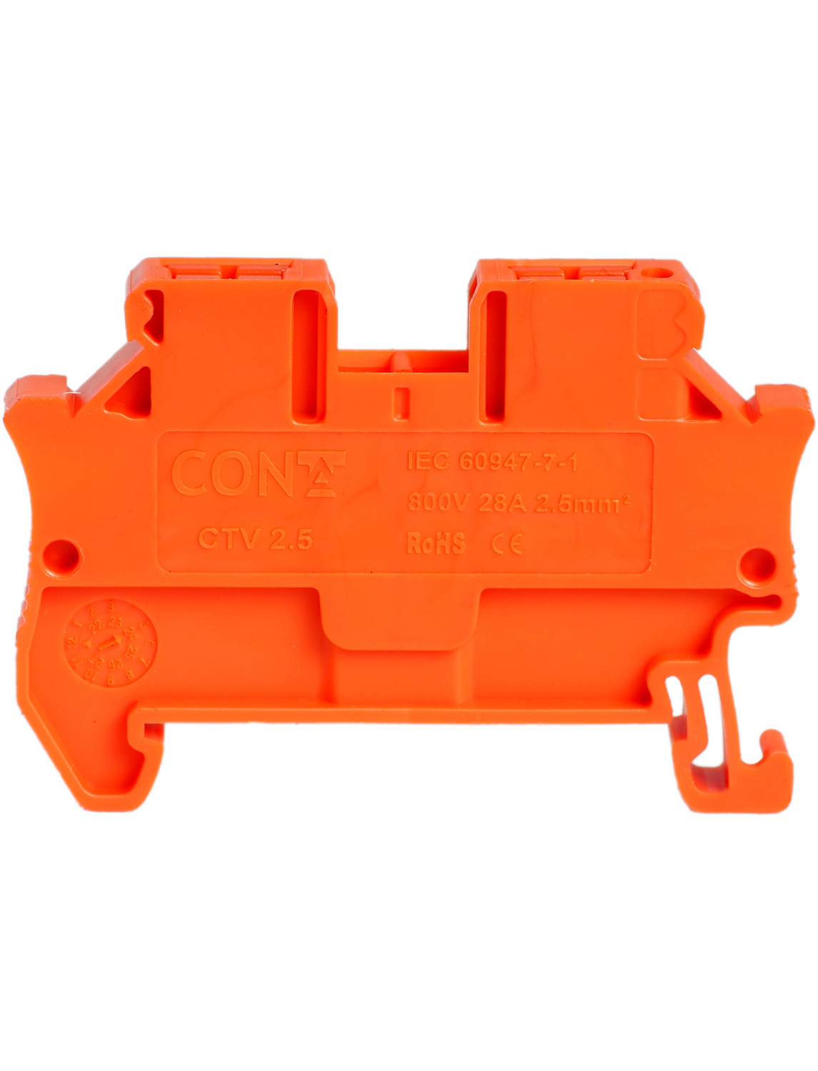 Изображение товара CTV 2.5 ORANGE, КЛЕММА ПРОХОДНАЯ, 2.5 КВ.ММ, PUSH-IN CONTA