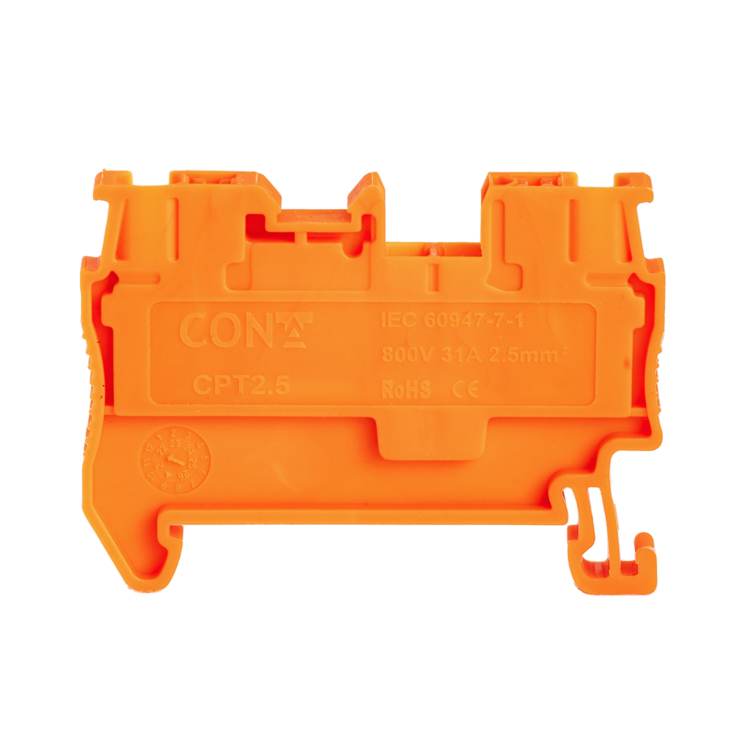 Изображение товара CPT 2.5 ORANGE, КЛЕММА ПРОХОДНАЯ, 2.5 КВ.ММ, PUSH-IN CONTA