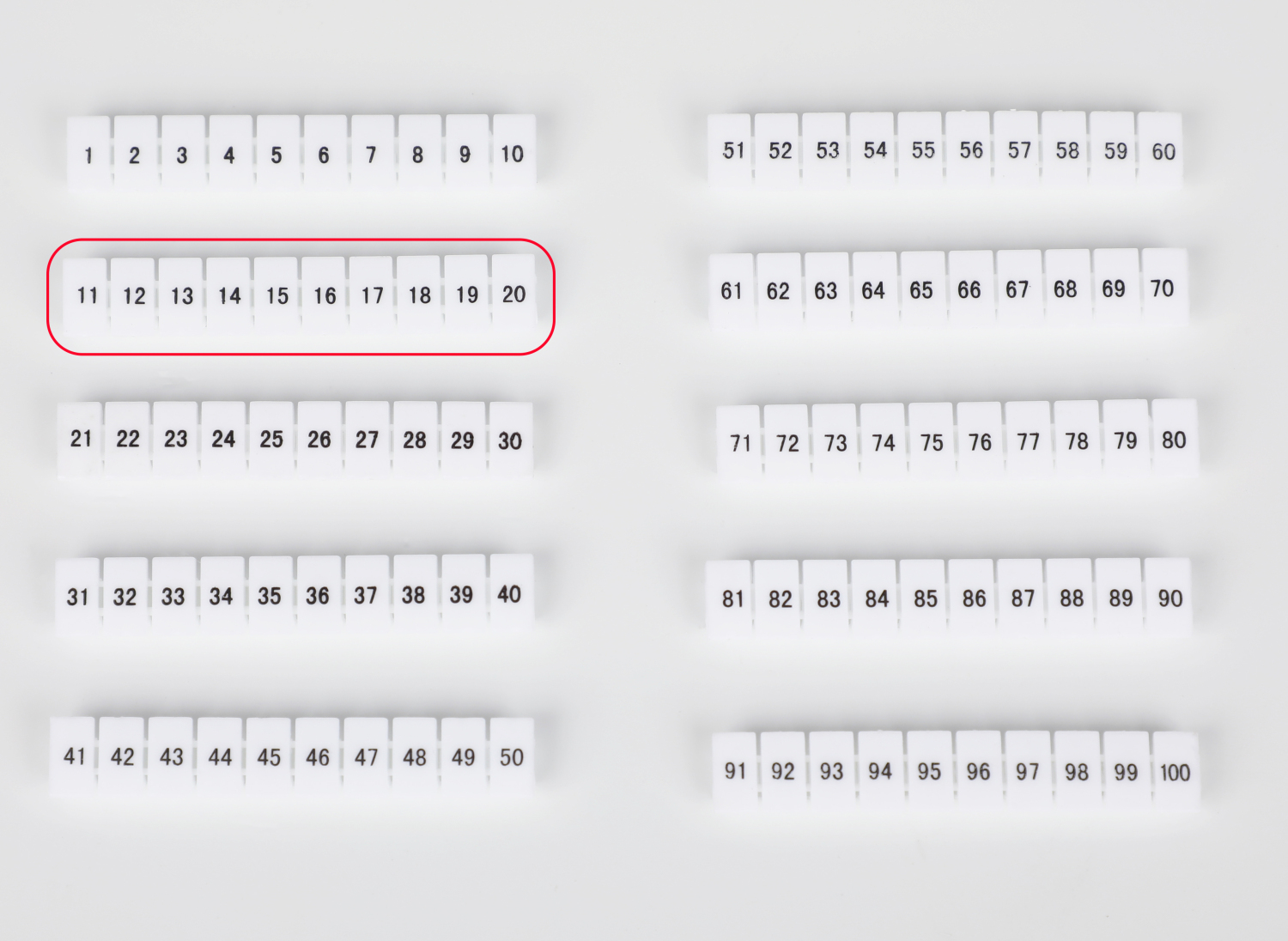 Изображение товара ZB 6 (11-20), МАРКИРОВКА - ZB 6 (РЯД 11-20) CONTA