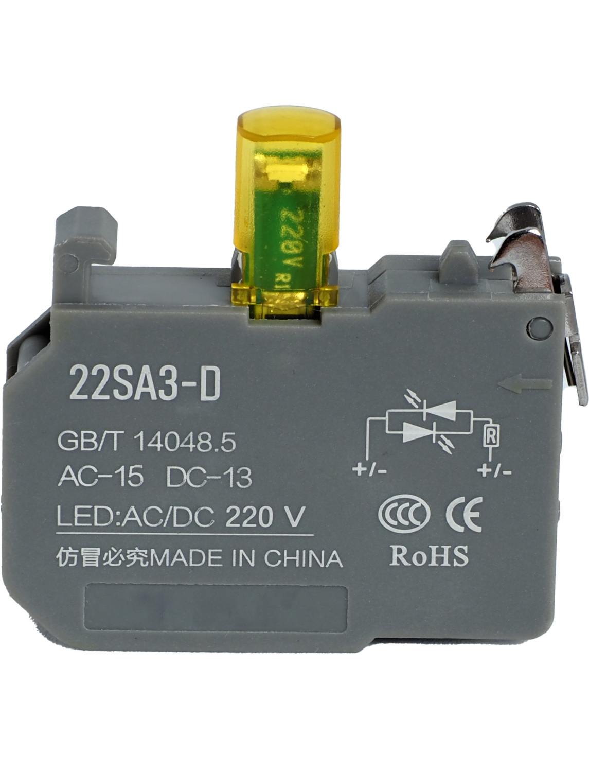 Изображение товара TA22SA3-D/Y230V, МОДУЛЬ ПОДСВЕТКИ ЖЕЛТЫЙ 230 LED CONTA