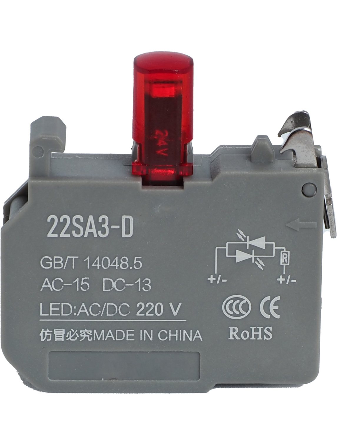 Изображение товара TA22SA3-D/R230V, МОДУЛЬ ПОДСВЕТКИ КРАСНЫЙ 230 LED CONTA