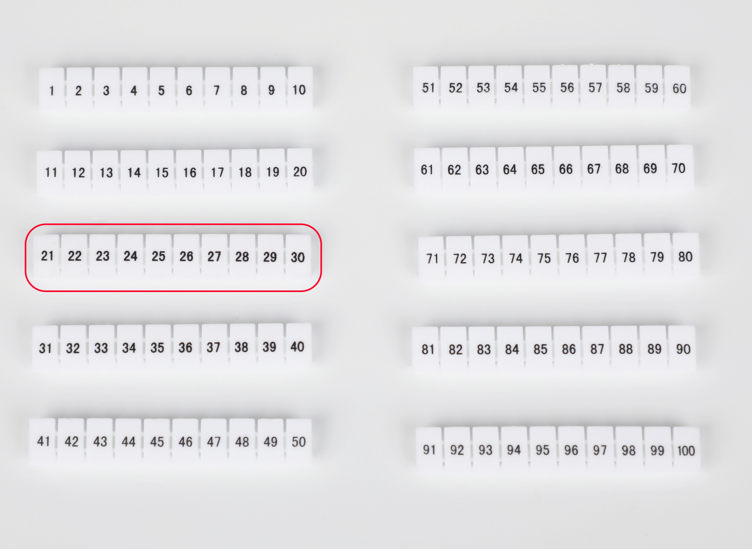 Изображение товара ZB 6 (21-30), МАРКИРОВКА - ZB 6 (РЯД 21-30) CONTA