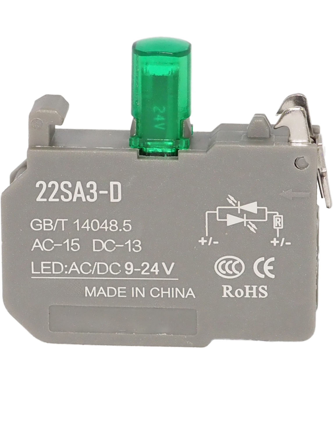Изображение товара TA22SA3-D/G9-24V, МОДУЛЬ ПОДСВЕТКИ ЗЕЛЕНЫЙ 24 LED CONTA