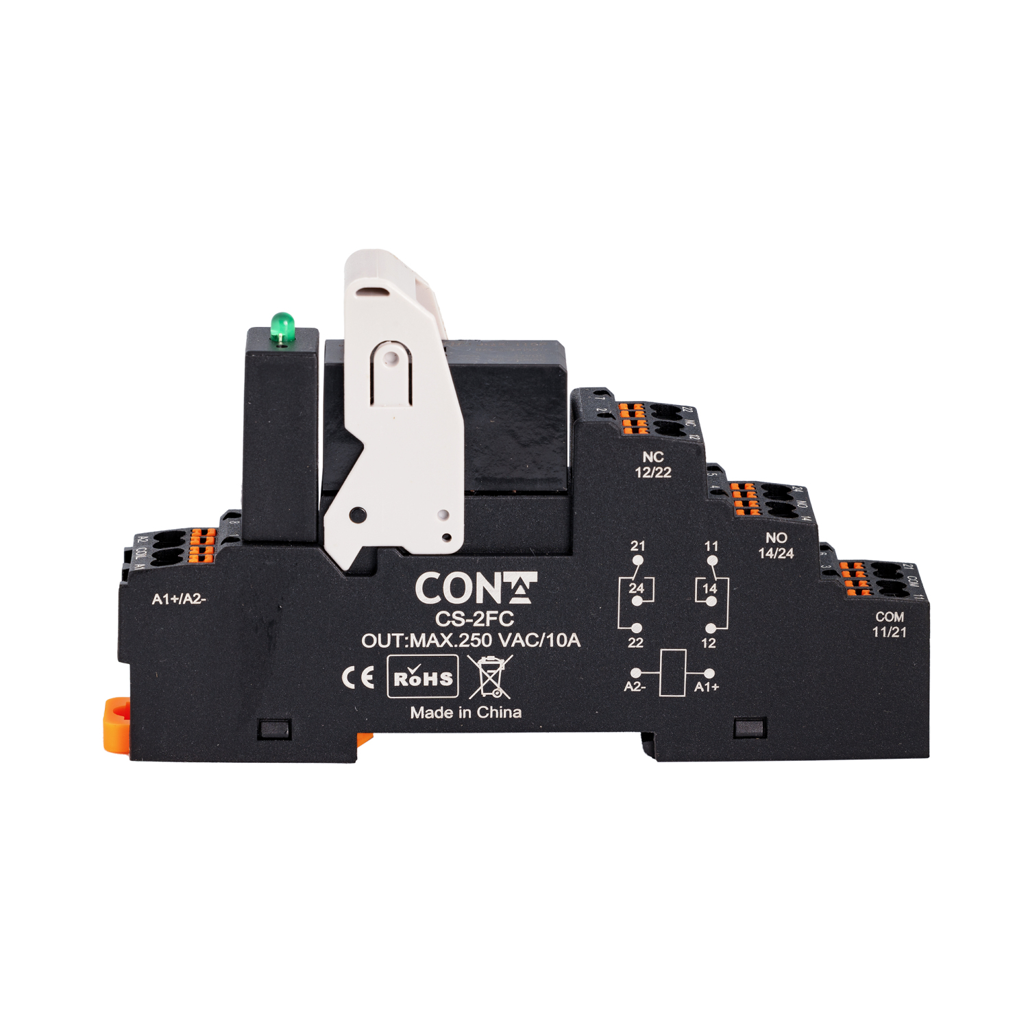 Изображение товара CR-024-2FC, ДВУХКОНТАКТНЫЙ РЕЛЕЙНЫЙ МОДУЛЬ, 15 ММ, 24VDC CONTA