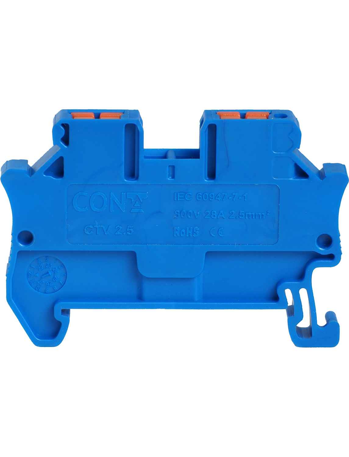 Изображение товара CTV 2.5 BLUE, КЛЕММА ПРОХОДНАЯ, 2.5 КВ.ММ, PUSH-IN CONTA
