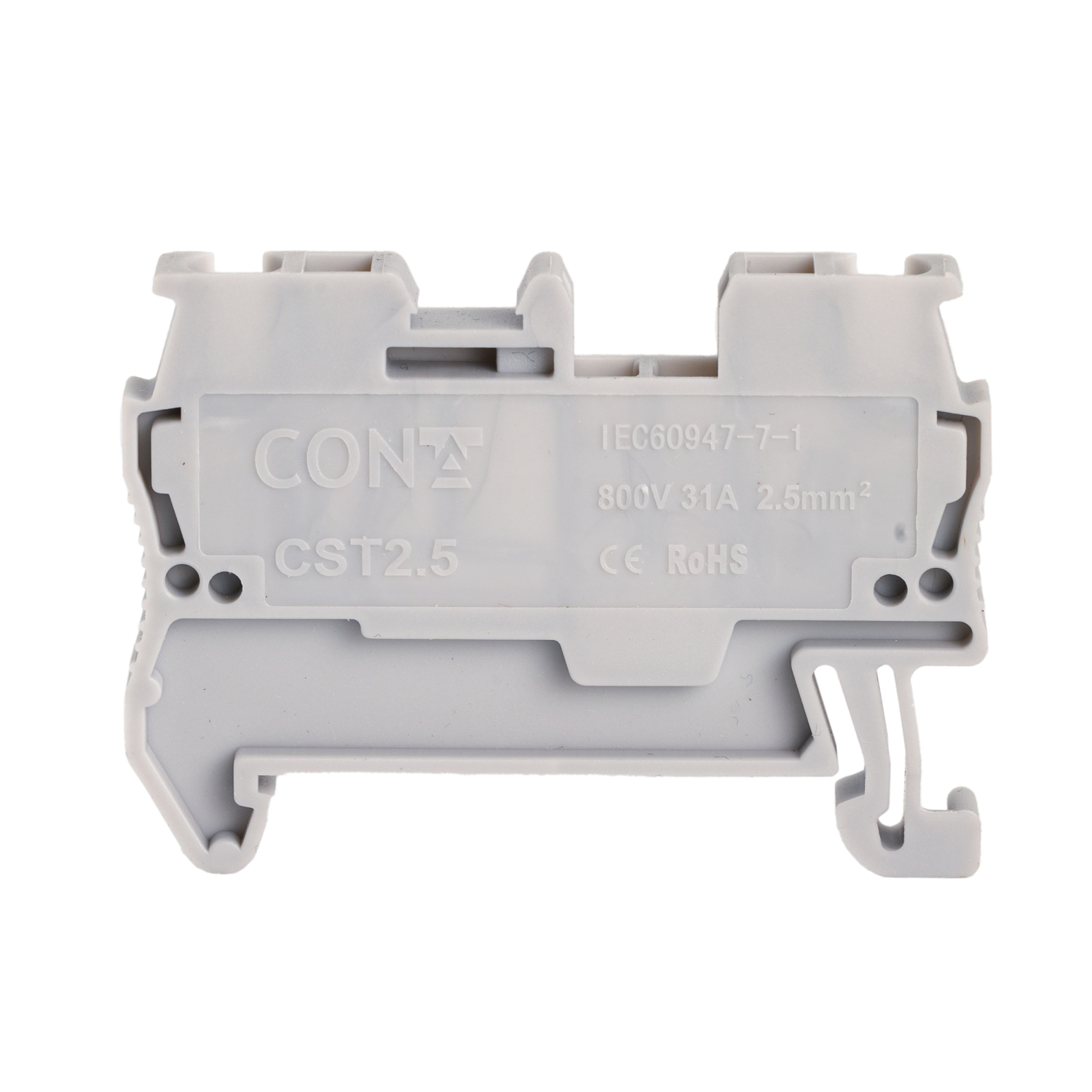 Изображение товара CST 2.5 GRAY, КЛЕММА ПРОХОДНАЯ С ПРУЖИННЫМ ЗАЖИМОМ, 2.5 КВ.ММ CONTA