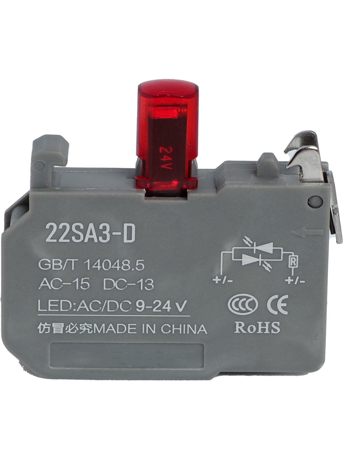 Изображение товара TA22SA3-D/R9-24V, МОДУЛЬ ПОДСВЕТКИ КРАСНЫЙ LED 24 CONTA
